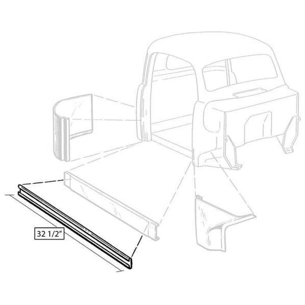 Lower Door Weatherstrip Retainers 1932-52 2dr Ford