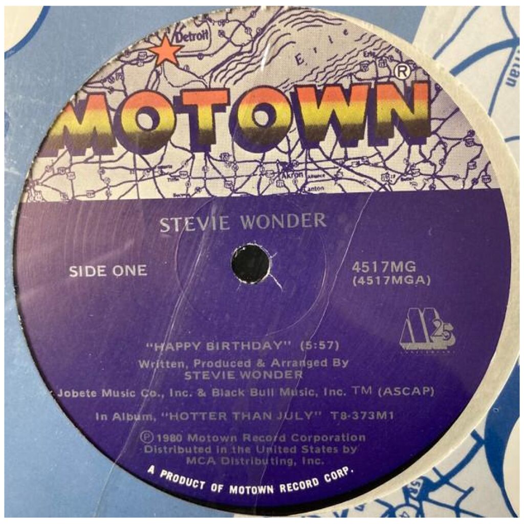 Stevie Wonder / Rev. Martin Luther King* - Happy Birthday / Greatest Excerpts From His Speeches (LP, Single)
