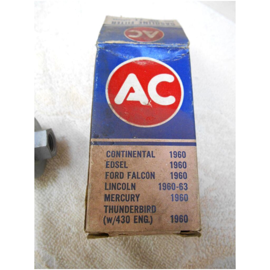 BRÄNSLEFILTER FORD MERCURY LINCOLN V8 352" 1960-68, NOS AC DELCO GF71