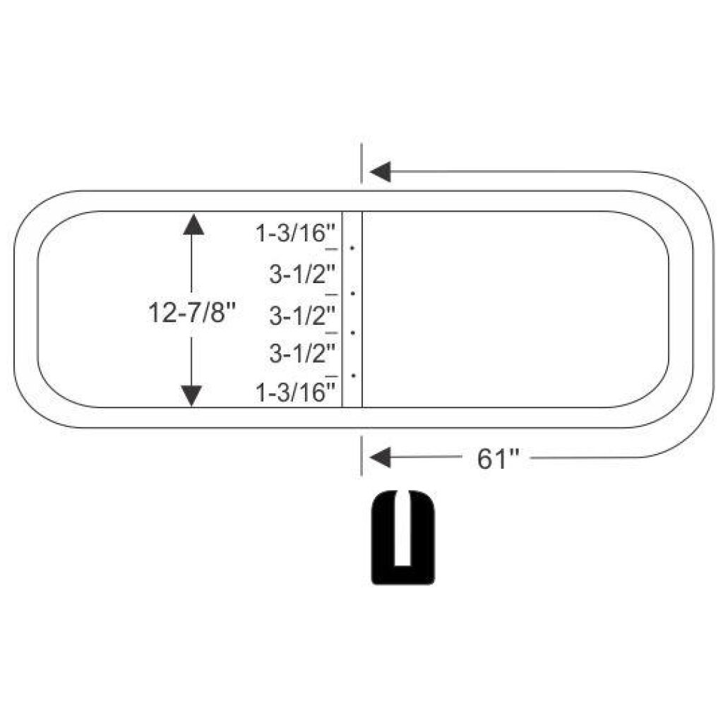 Framrutegummilist 1940-41 2dr 4dr cab Buick Cadillac Oldsmobile