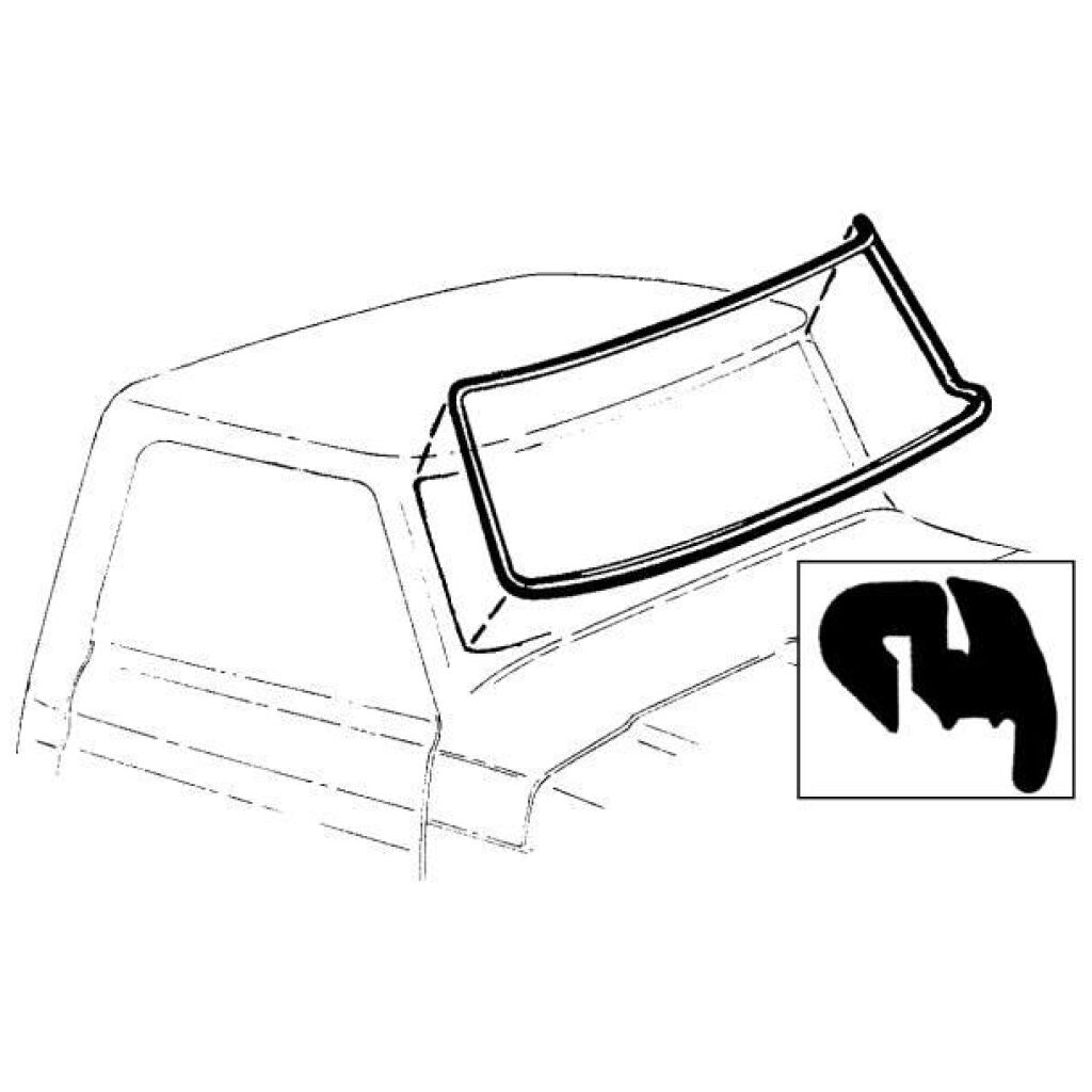 Framrutegummilist 1967-79 2dr 4dr Ford