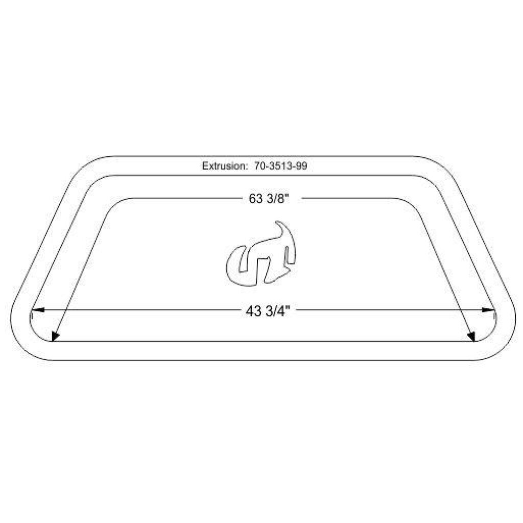Bakrutegummilist 1972-80 2dr Ford Mercury