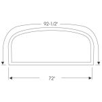 Framrutegummilist 1960-62 2dr cab Edsel Ford Mercury