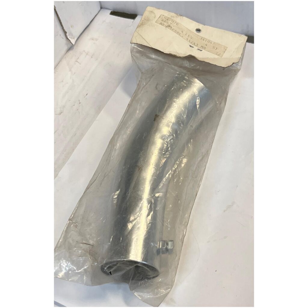 Avgasrörförlängare ändrör 7" förkromad skruvfäste passar rör m ytterdiam 39-42mm