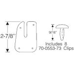 Front door lock pillar filler 1961-64 4dr ht Buick Cadillac Chevrolet Oldsmobile Pontiac