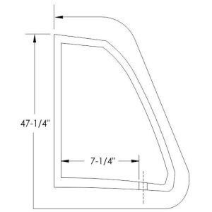 Front Door Vent Window Weatherstrips 1935-39 2dr 4dr sedan Packard