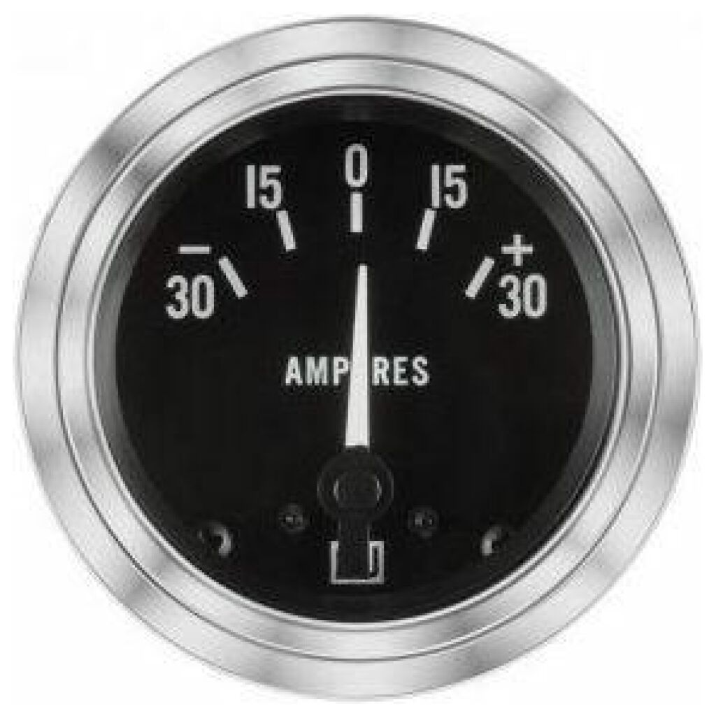Amperemätare kromad 2 1/16" 30 Amp , Stewart-Warner 82310