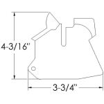 U Jamb lock pillar filler 1964-66 2dr ht cab Dodge Plymouth