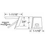 Front Door Vent Window Upper Bumpers 1962-63 4dr cab sedan Lincoln