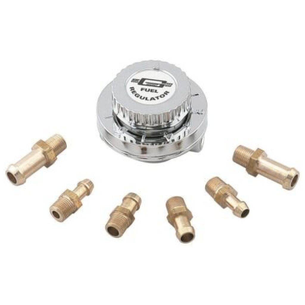Bränsletrycksregulator 5/16 in. & 3/8 in. PSI:6 Kromad , MR GASKET 9710