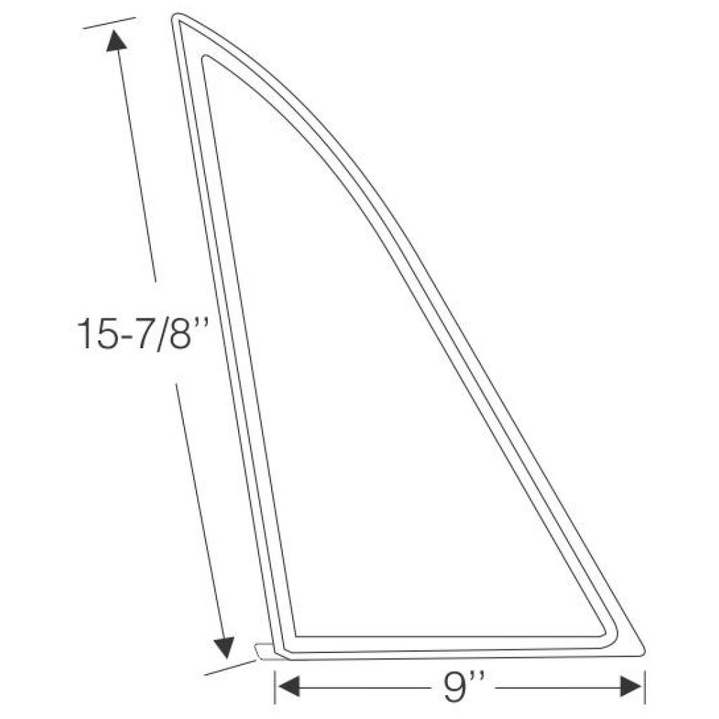 Front Door Vent Window Weatherstrips 1962-63 2dr 4dr sedan Dodge Plymouth