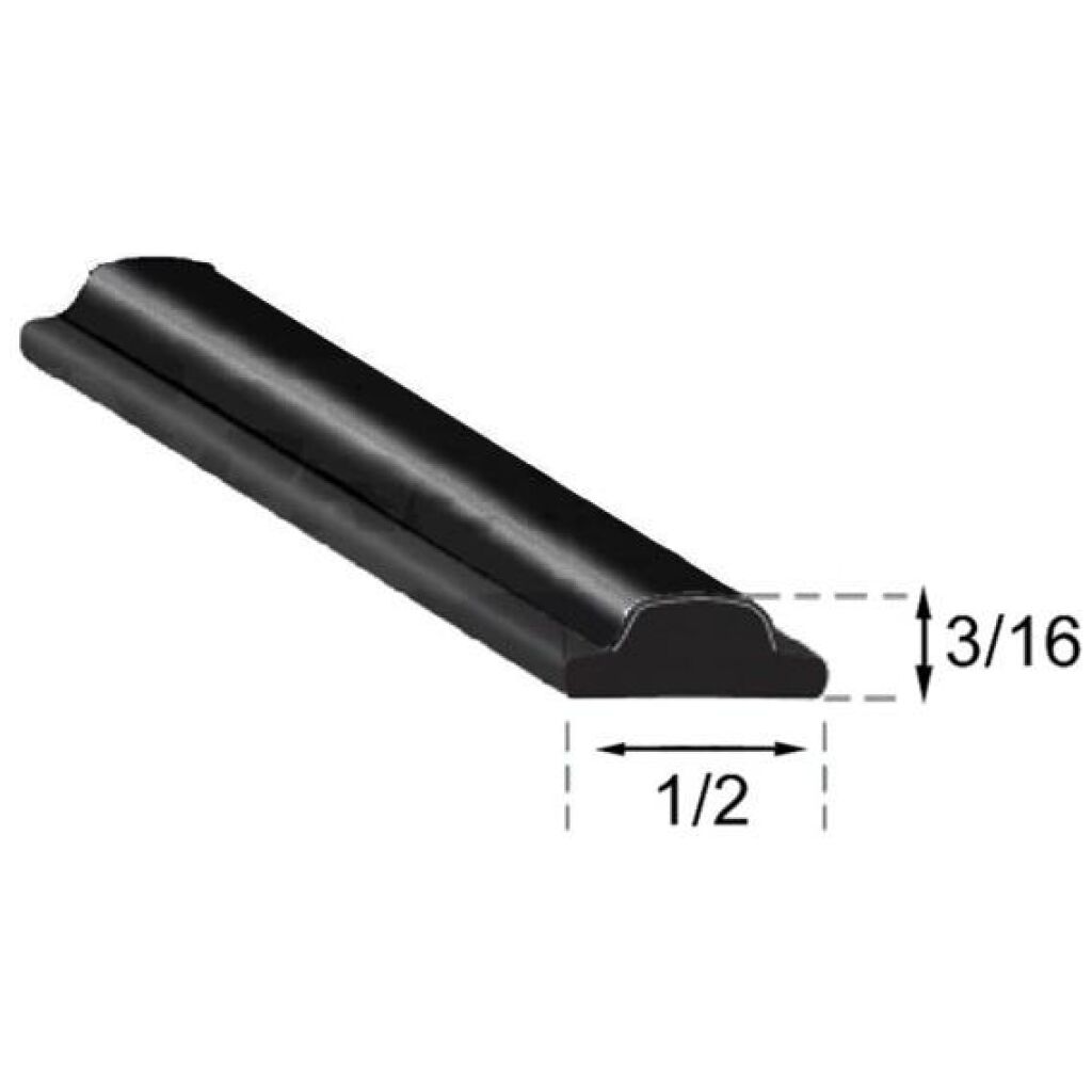 Window Weatherstrip Lockstrip - Black 1977-79 2dr 4dr Ford