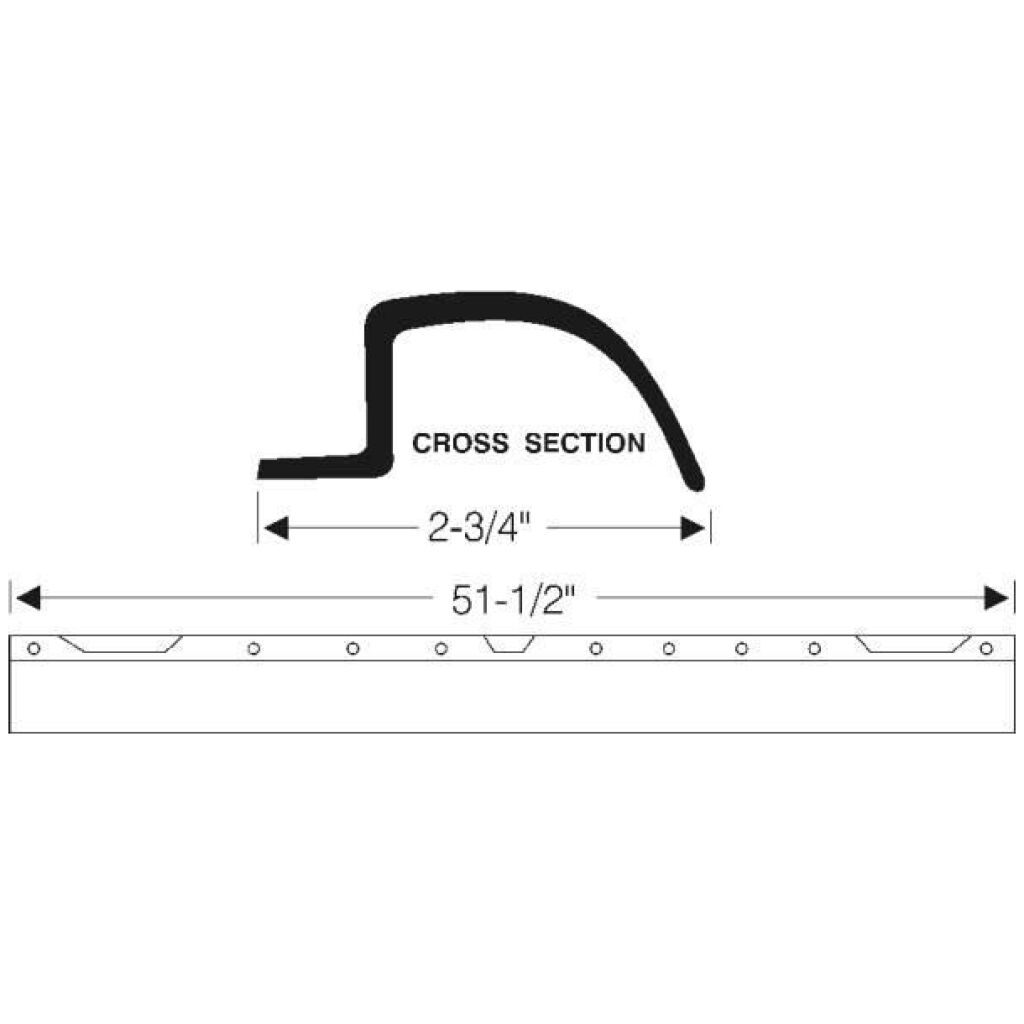 Hood To Radiator Weatherstrip 1971-72 2dr 4dr ht sedan Dodge Plymouth