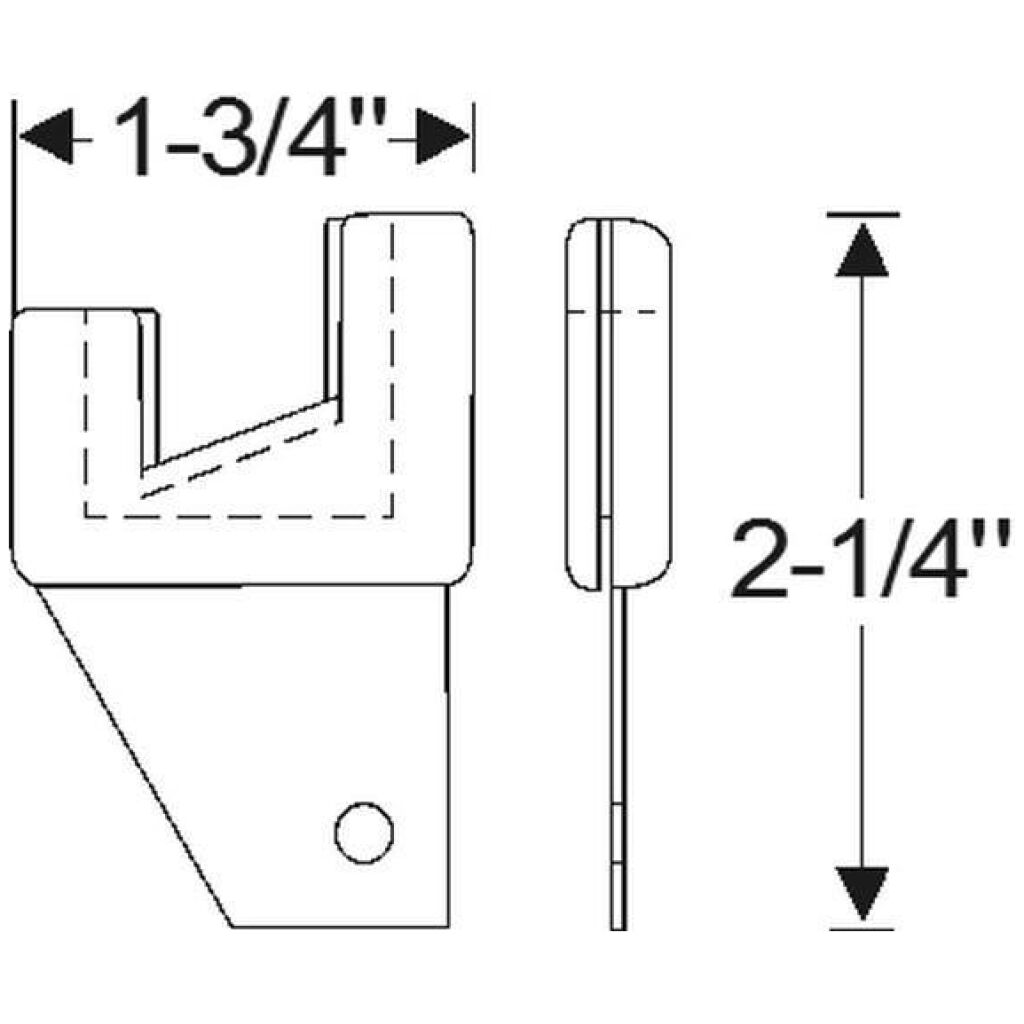 U Jamb lock pillar filler 1954-56 2dr ht Buick Oldsmobile