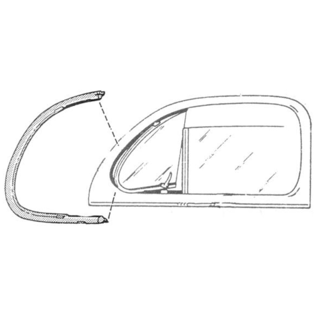 Front Door Vent Window Weatherstrips 1941-48 2dr 4dr sedan Ford Mercury