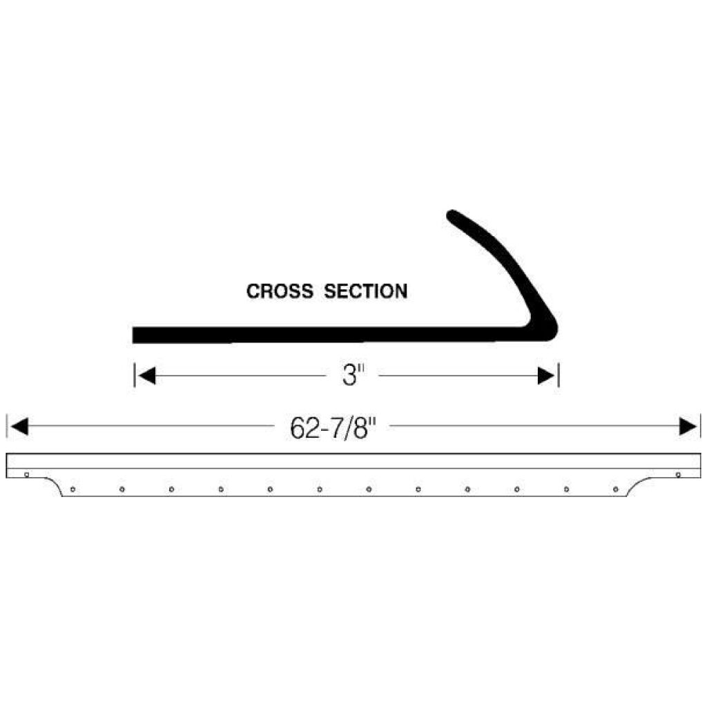 Hood To Radiator Weatherstrip 1967-68 2dr 4dr ht cab sedan Chrysler