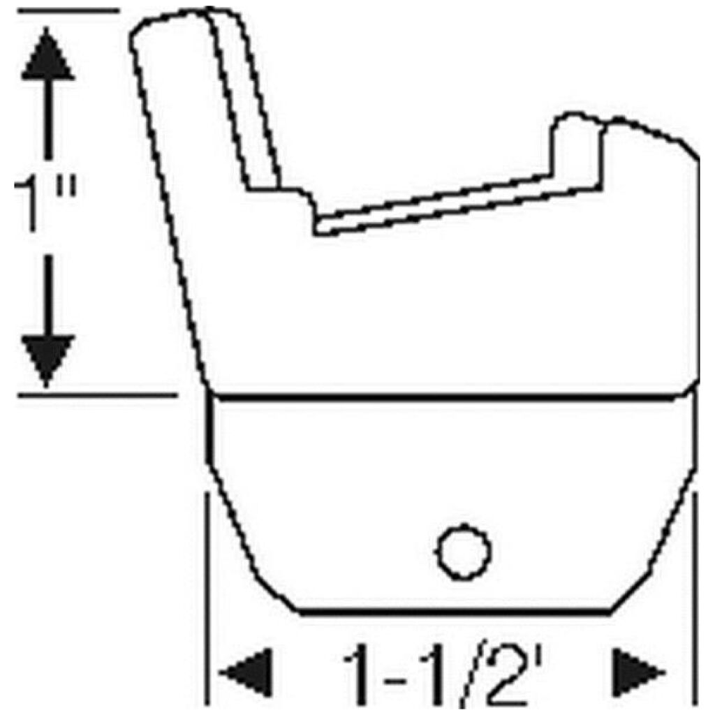 U Jamb lock pillar filler 1957-58 2dr ht Buick Oldsmobile