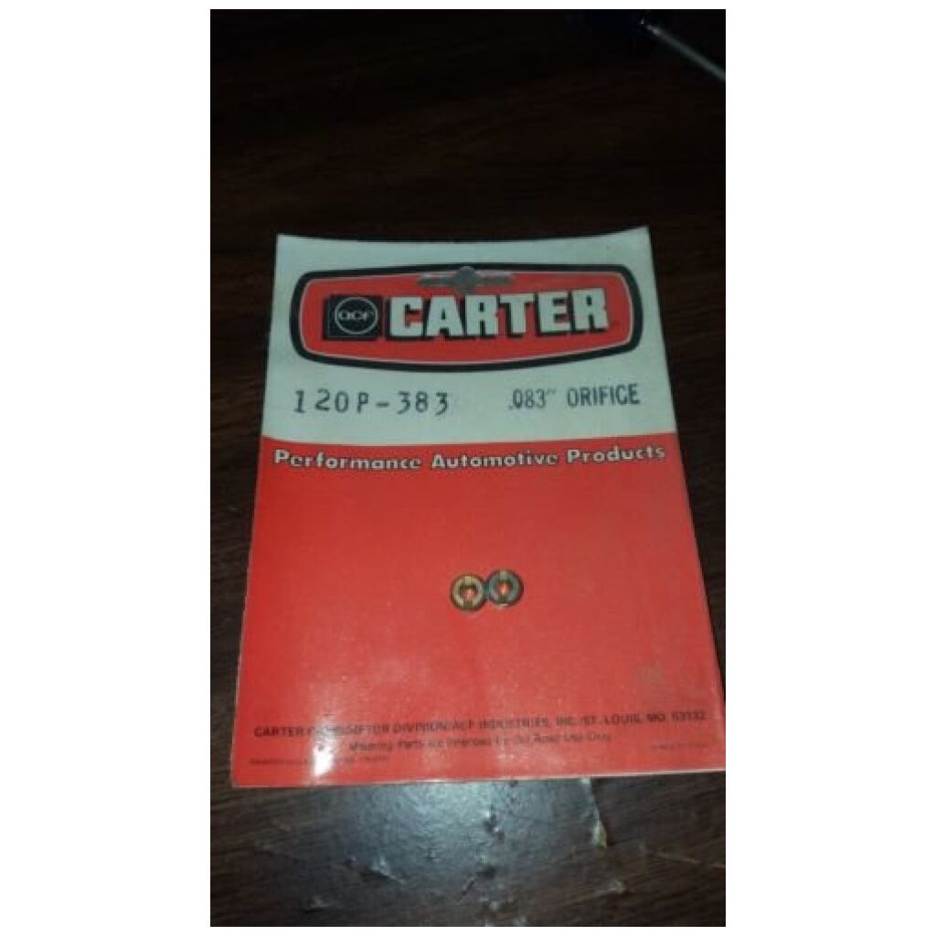 Huvudöppningsskruvar Carter Edelbrock 1405 1406 1407 120P-383 .083"