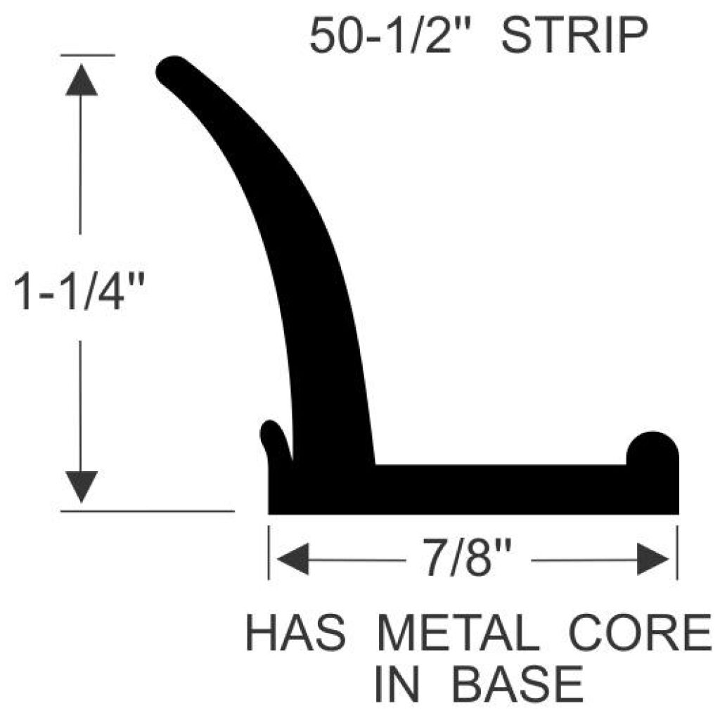 Hood To Radiator Weatherstrip 1983-86 2dr sedan Ford Mercury