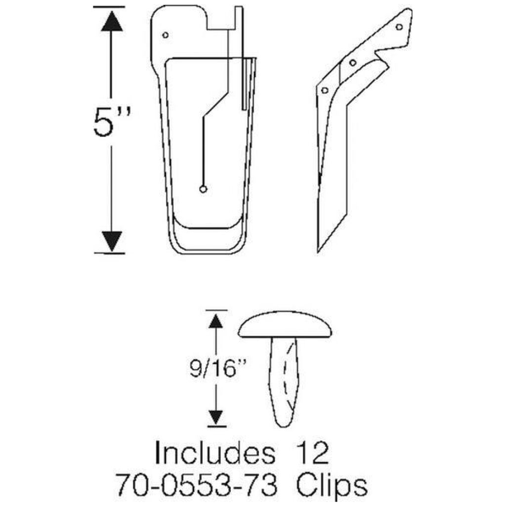 Rear Door Pillar Filler 1961-64 4dr ht Buick Cadillac Chevrolet Oldsmobile Pontiac