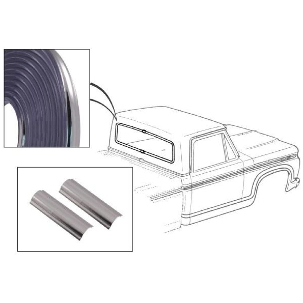 Chrome Mylar Locking Strip Set 1977-86 2dr 4dr Ford