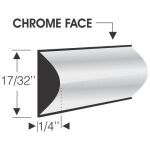 Window Gasket Locking Strip - Chrome 1963-91 2dr 4dr ht sedan Dodge Plymouth Chevrolet GMC
