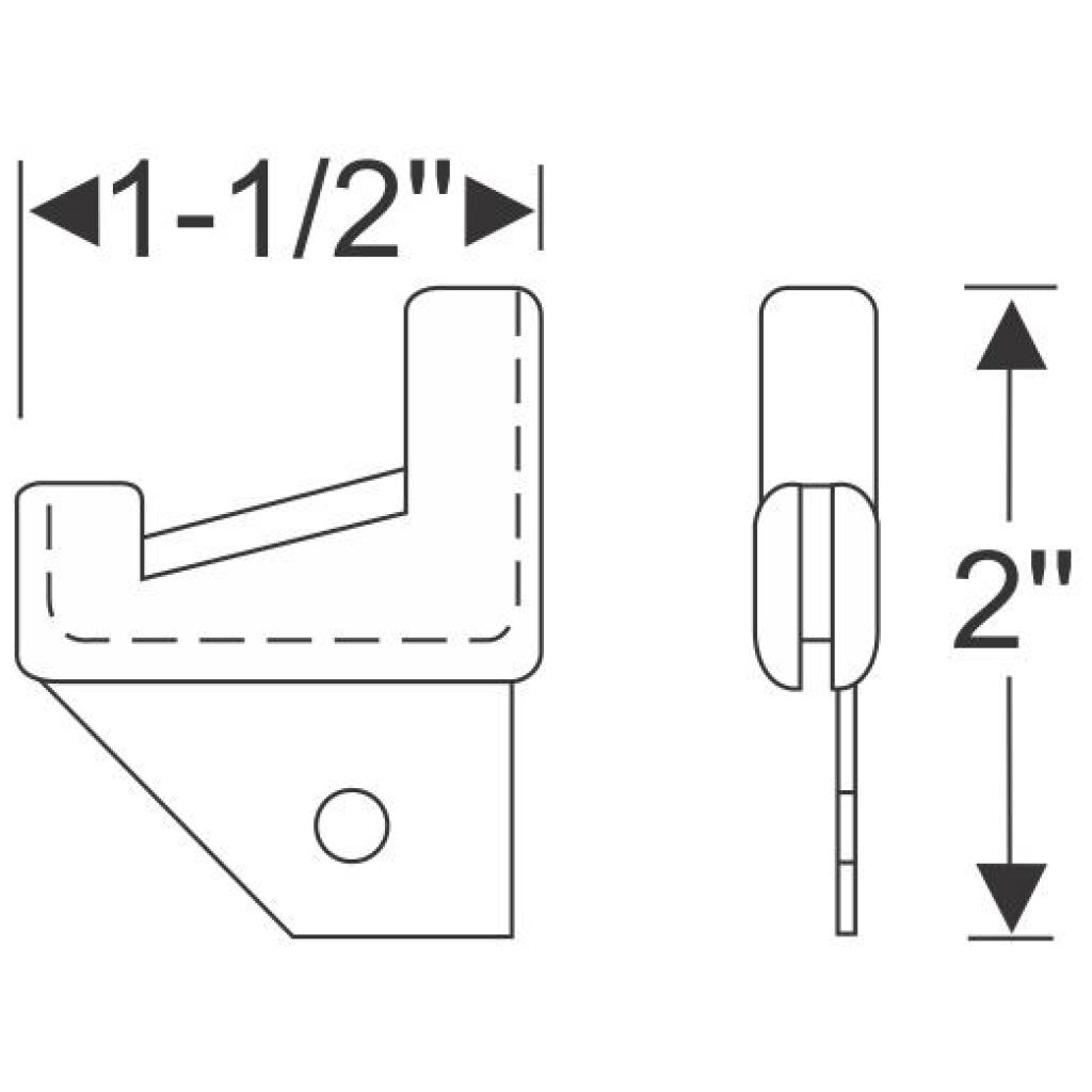 U Jamb lock pillar filler 1954-56 2dr ht Buick Cadillac