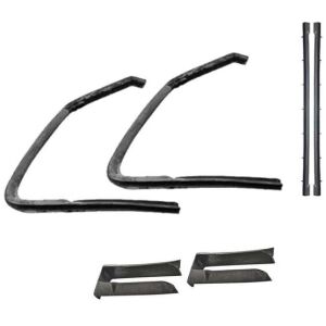 Front Door Vent Window Set 1950-51 2dr ht cab Ford