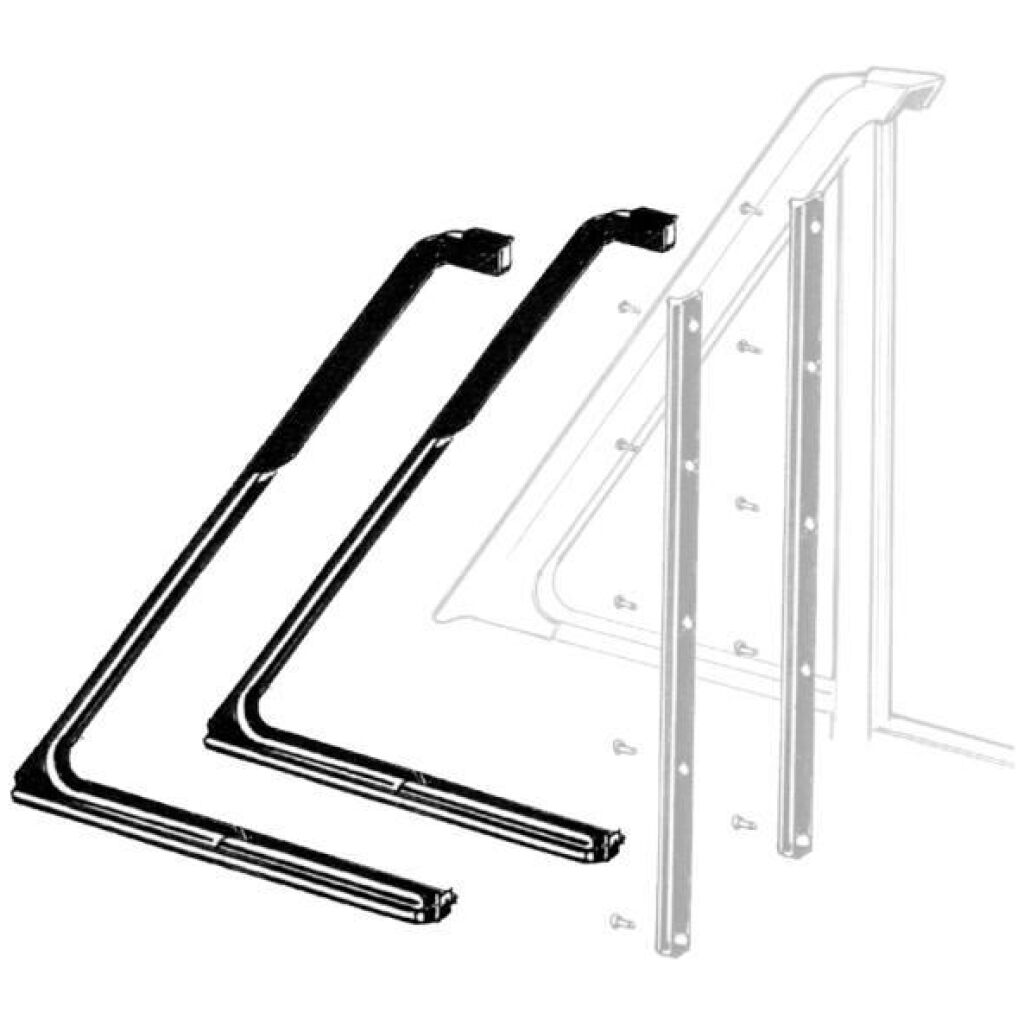 Front Door Vent Window Weatherstrips 1963-64 2dr 4dr ht cab Ford Mercury
