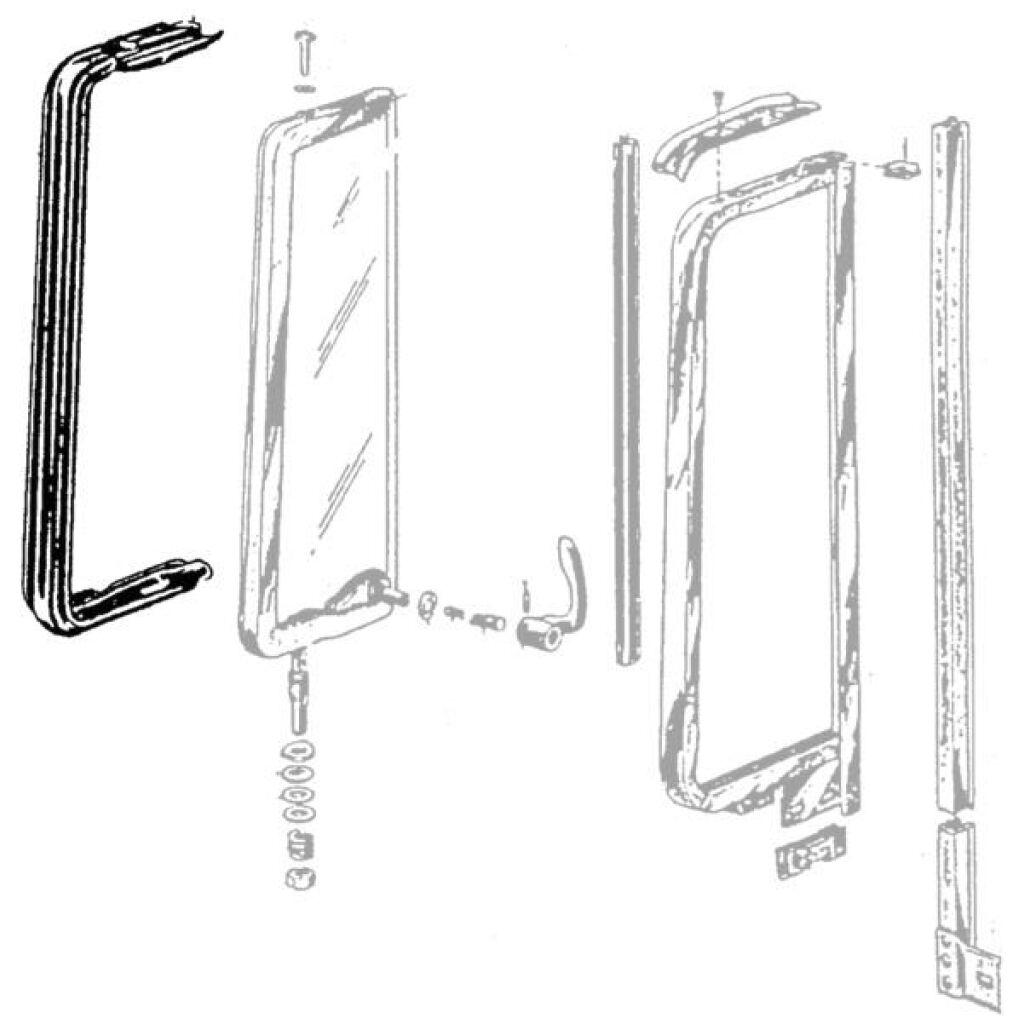 Front Door Vent Window Weatherstrips 1955-56 2dr 4dr sedan Ford Mercury