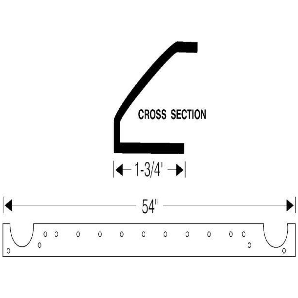 Hood To Radiator Weatherstrip 1966 2dr 4dr ht cab sedan Dodge Plymouth