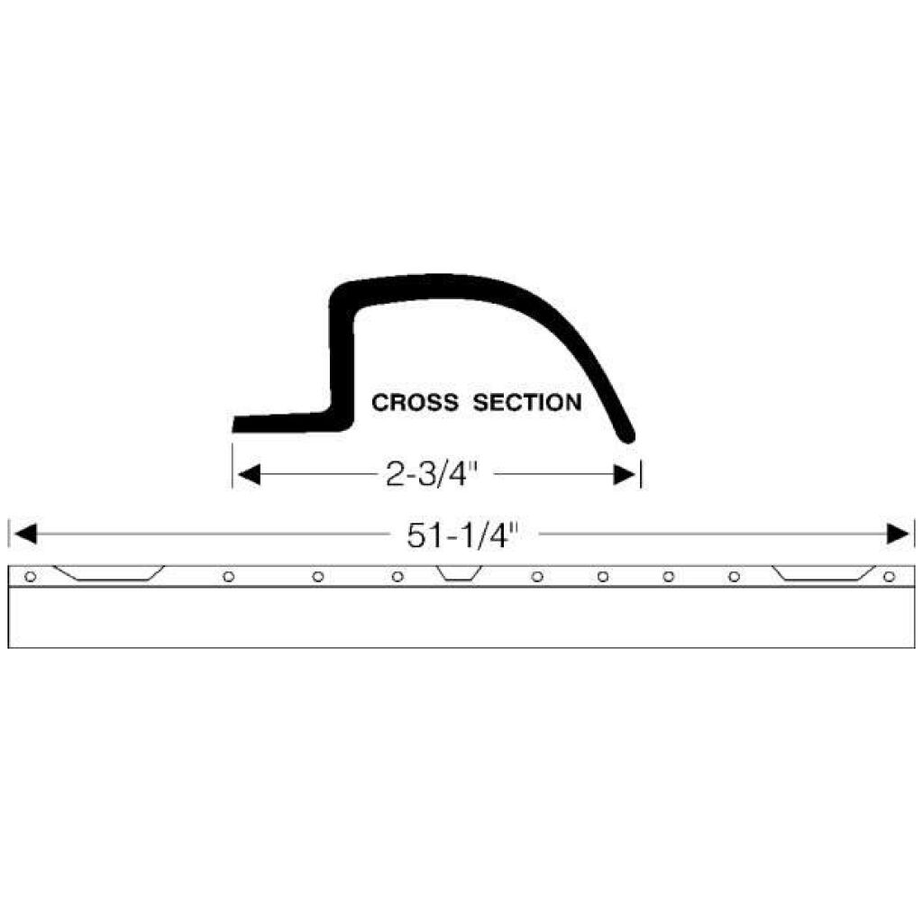 Hood To Radiator Weatherstrip 1972-75 2dr 4dr ht sedan Dodge Plymouth