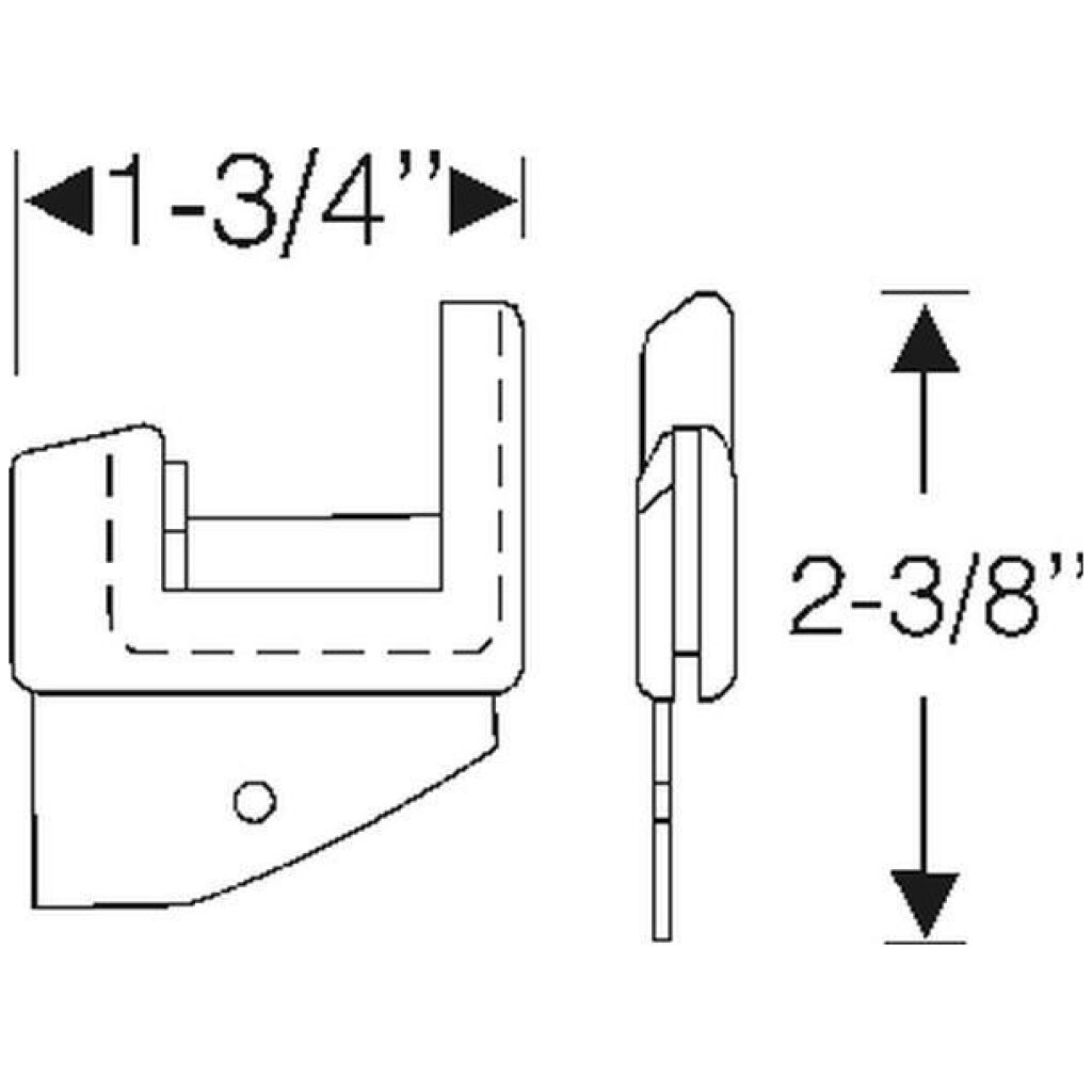 U Jamb lock pillar filler 1958 2dr ht Chevrolet Pontiac