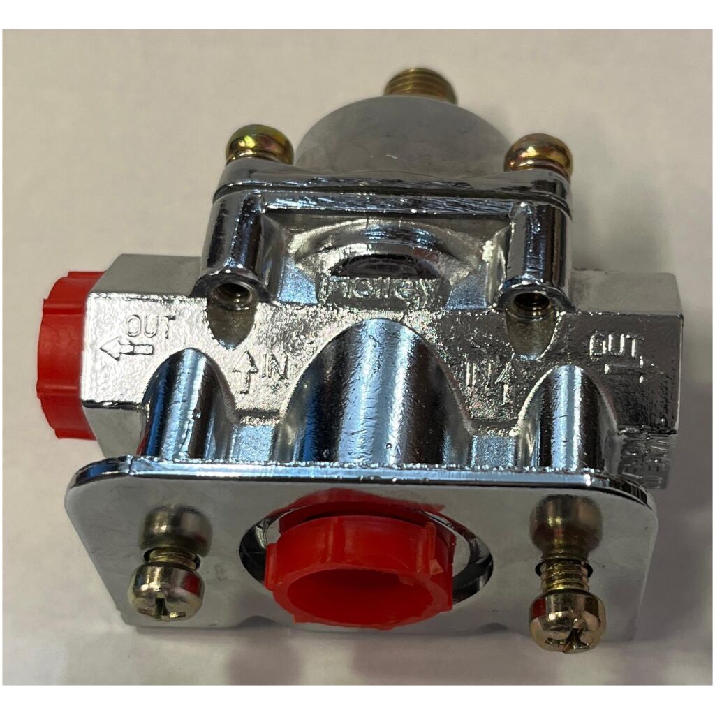 Bränsletrycksregulator röd lågtryck 1-4 PSI kromad , Holley 12-804