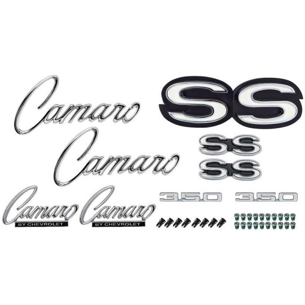 1968 Camaro SS-350; Exterior Emblem Kit; without RS Option; 350 Engine