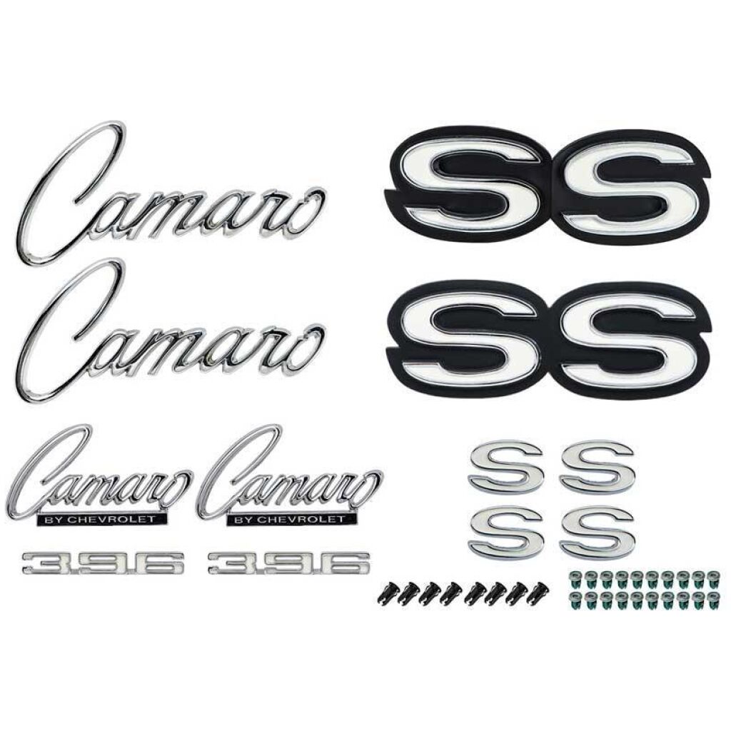 1969 Camaro SS-396 Exterior Emblem Kit; with RS Option