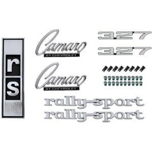 1968 Camaro RS; Exterior Emblem Kit; with 327 Engine