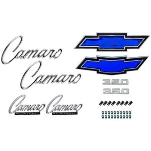 1969 Camaro Exterior Emblem Kit; Standard Models; with 350 Engine