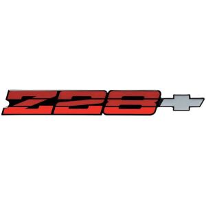 1982-84 Camaro Z28; Rear Panel Emblem ; Red