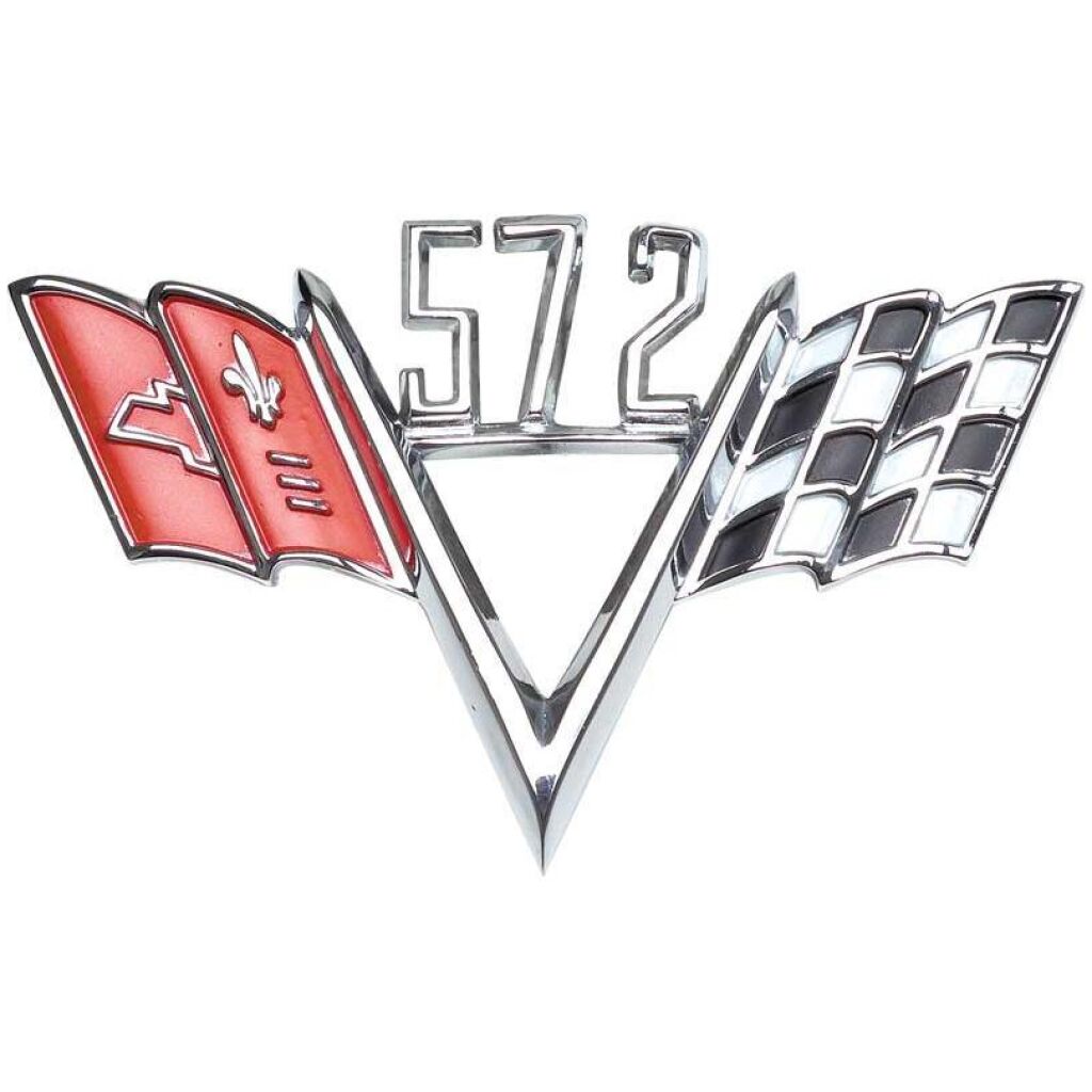 572 Crossed Flags; Front Fender Emblem; Each
