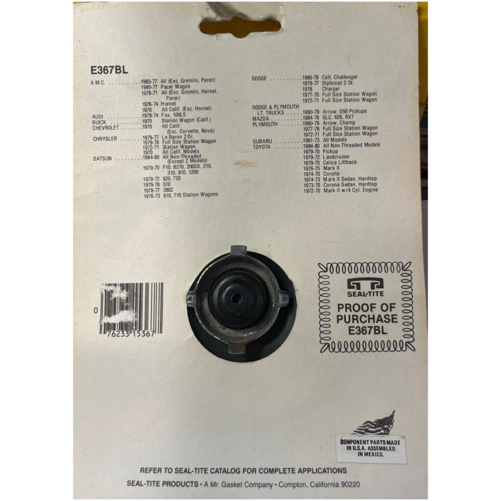 Tanklock AMC GM Mopar Toyota Audi mfl 1970-1984 , Seal-Tite E367BL