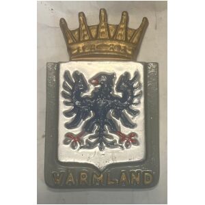 Värmland vapensköld landskapssköld i gjutmetall ca 16x10 cm