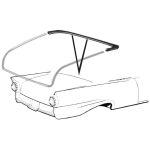 Bagagegummilist 1957-59 2dr ht Ford