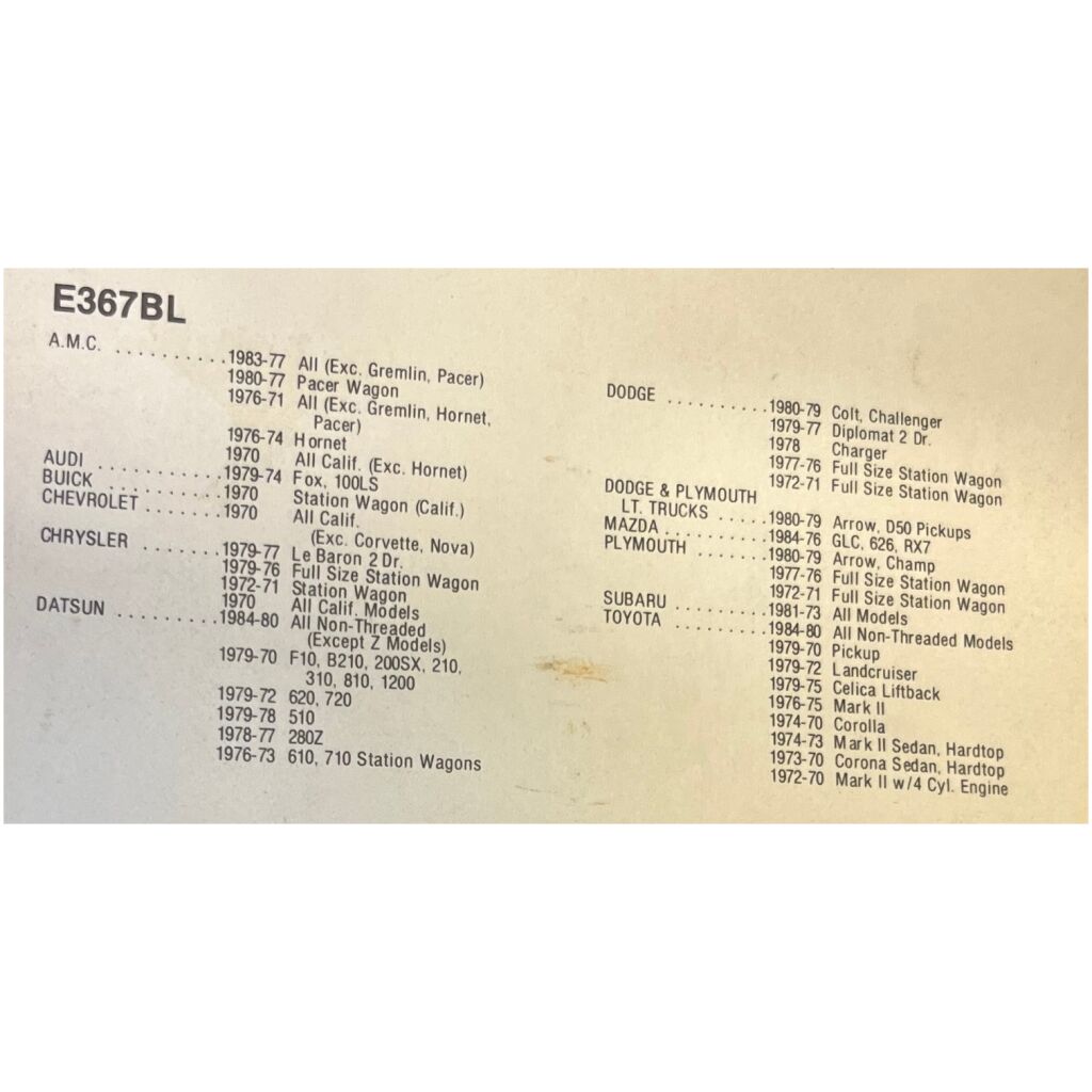Tanklock AMC GM Mopar Toyota Audi mfl 1970-1984 , Seal-Tite E367BL