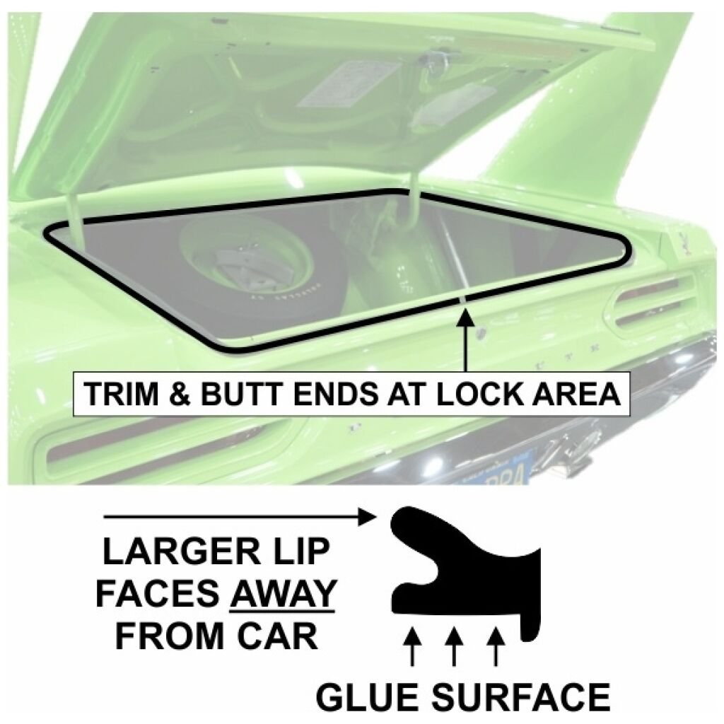 Bagagegummilist 1970 2dr 4dr ht cab sedan Dodge Plymouth