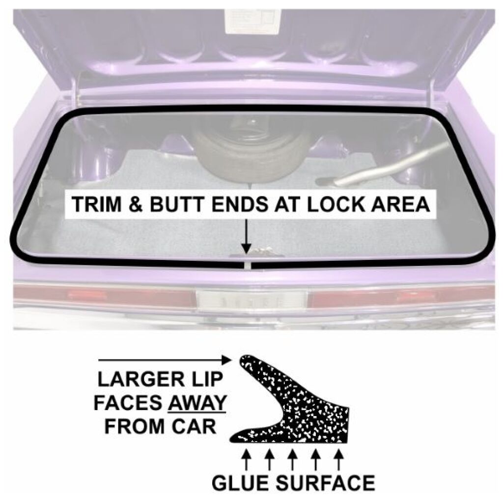 Bagagegummilist 1970-73 2dr ht cab Dodge Plymouth