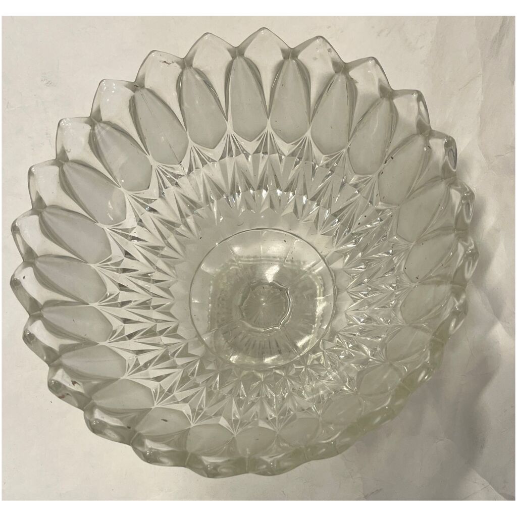 Stor kristallskål Bohemia på fot 24,5cm dia x 21cm hög