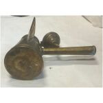 Gammal turkisk tekanna vattenkokare med lock i mässing tillverkad 1900-1940