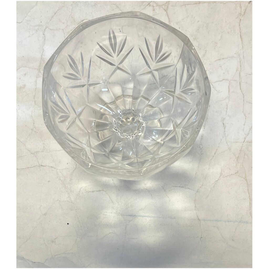 Kristallskål glas 10cm hög x 10cm dia x 6,5cm dia foten