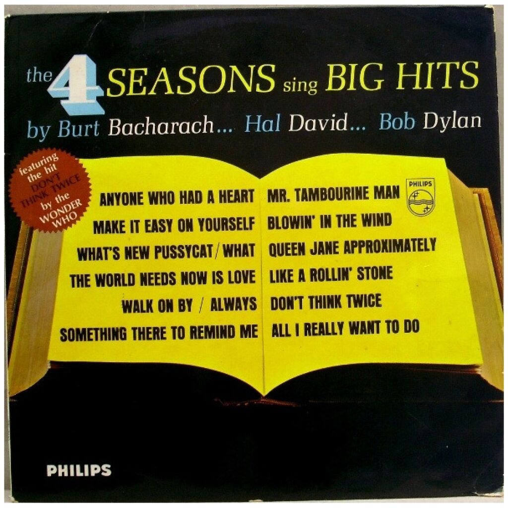 The 4 Seasons* - The 4 Seasons Sing Big Hits By Burt Bacharach... Hal David... Bob Dylan (LP, Album)